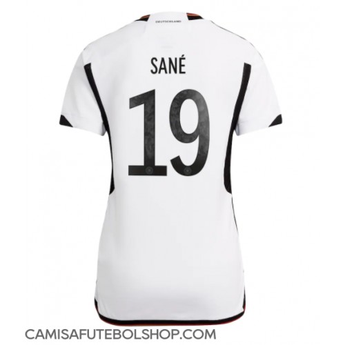 Camisa de time de futebol Alemanha Leroy Sane #19 Replicas 1º Equipamento Feminina Mundo 2022 Manga Curta